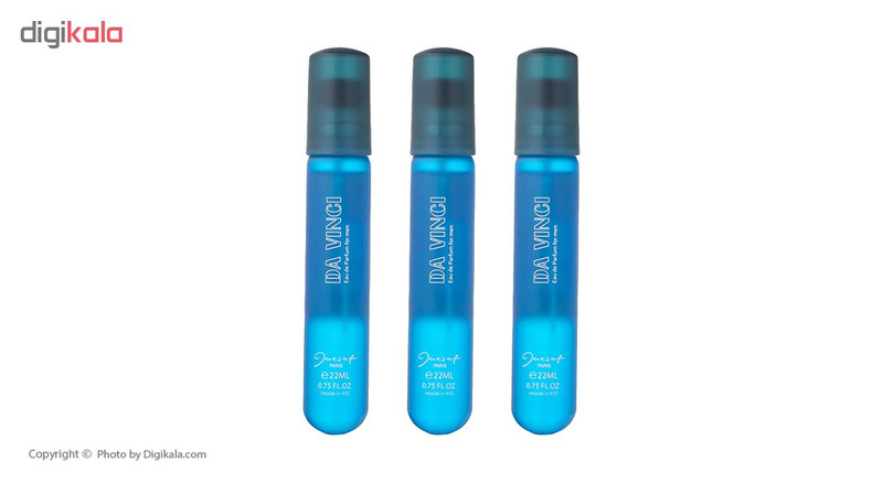 عطر جیبی مردانه ژک ساف مدل Da Vinci حجم 22 میلی لیتر بسته 3 عددی
