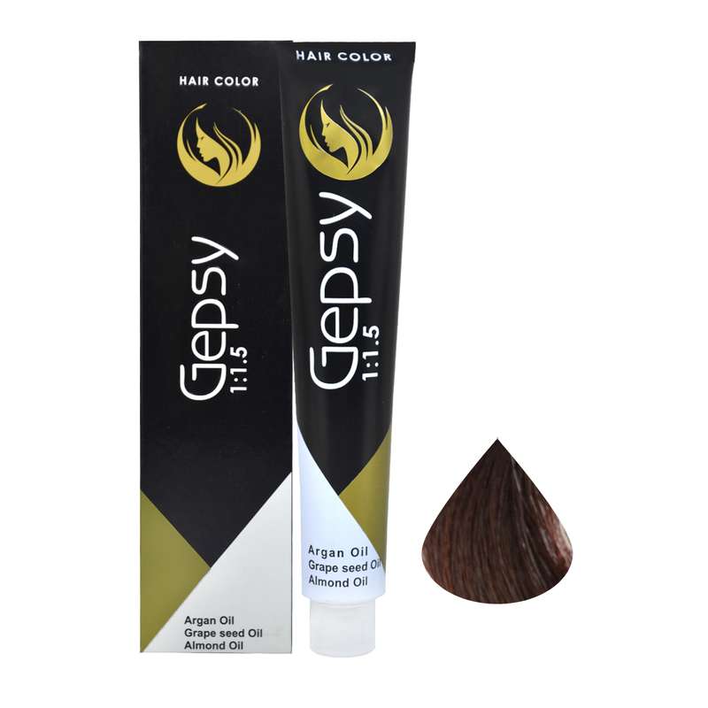 رنگ مو جیپسی شماره 4.07 حجم 100 میلی لیتر رنگ شکلاتی قهوه ای