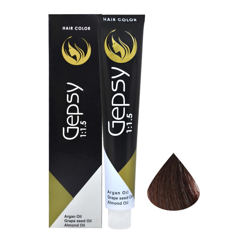 رنگ مو جیپسی شماره 4.07 حجم 100 میلی لیتر رنگ شکلاتی قهوه ای