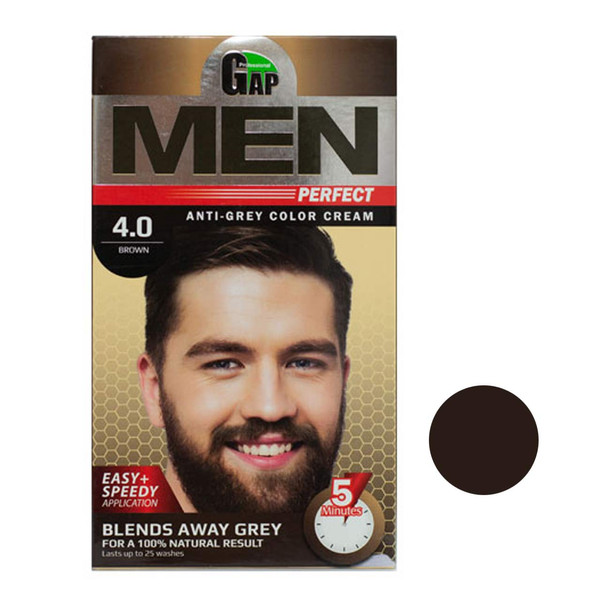 کیت رنگ مو گپ سری Men Perfect شماره 4.0 رنگ قهوه ای