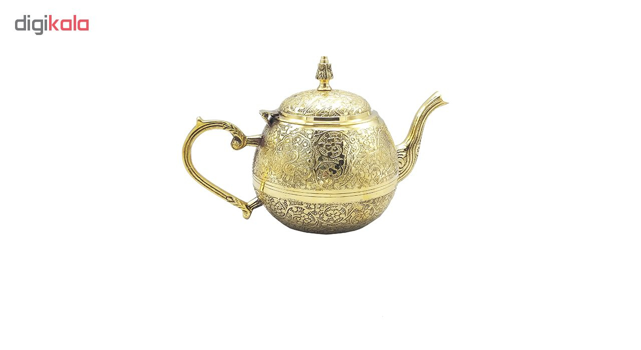 قوری برنجی طرح طاووس کد L-01