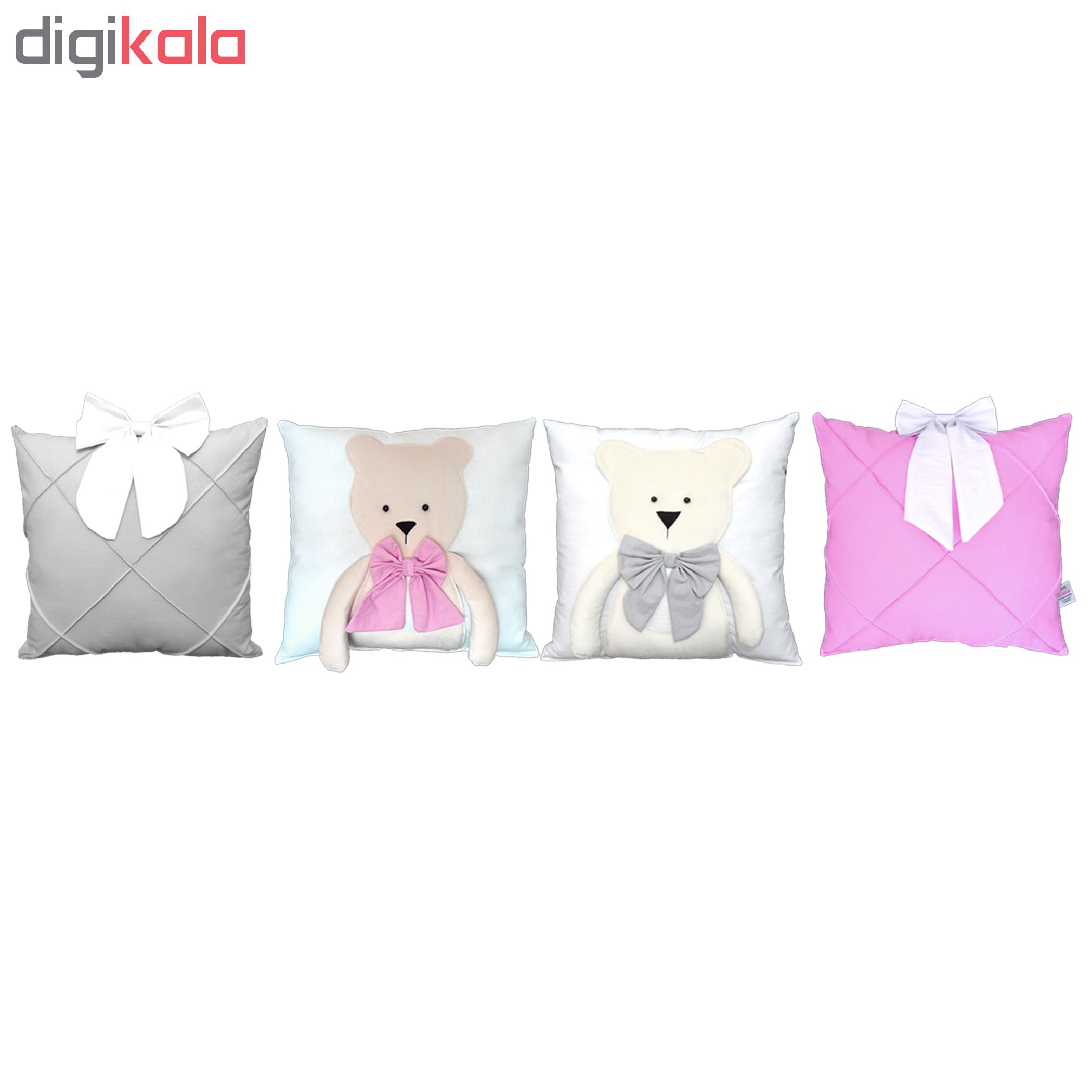 محافظ تخت کودک طرح کلاسیک مدل Animal Friendship 9835 مجموعه 4 عددی