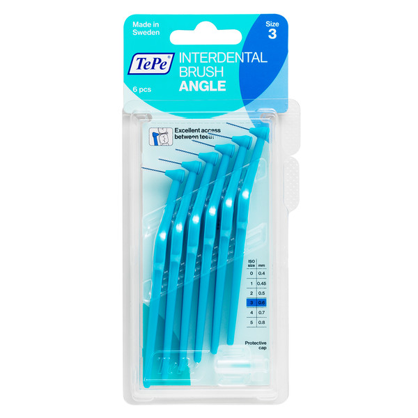 مسواک بین دندانی ته‌په مدل Angle سایز 3 بسته ۶ عددی