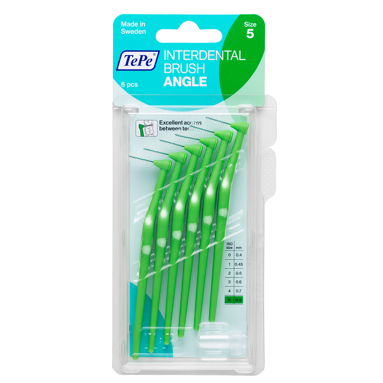 مسواک بین دندانی ته‌په مدل Angle سایز 5 بسته ۶ عددی