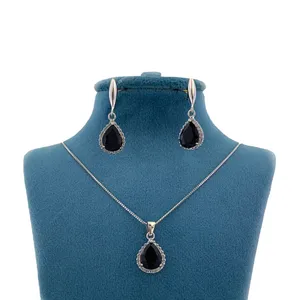 نیم ست نقره زنانه مدل اشک کد AS-3