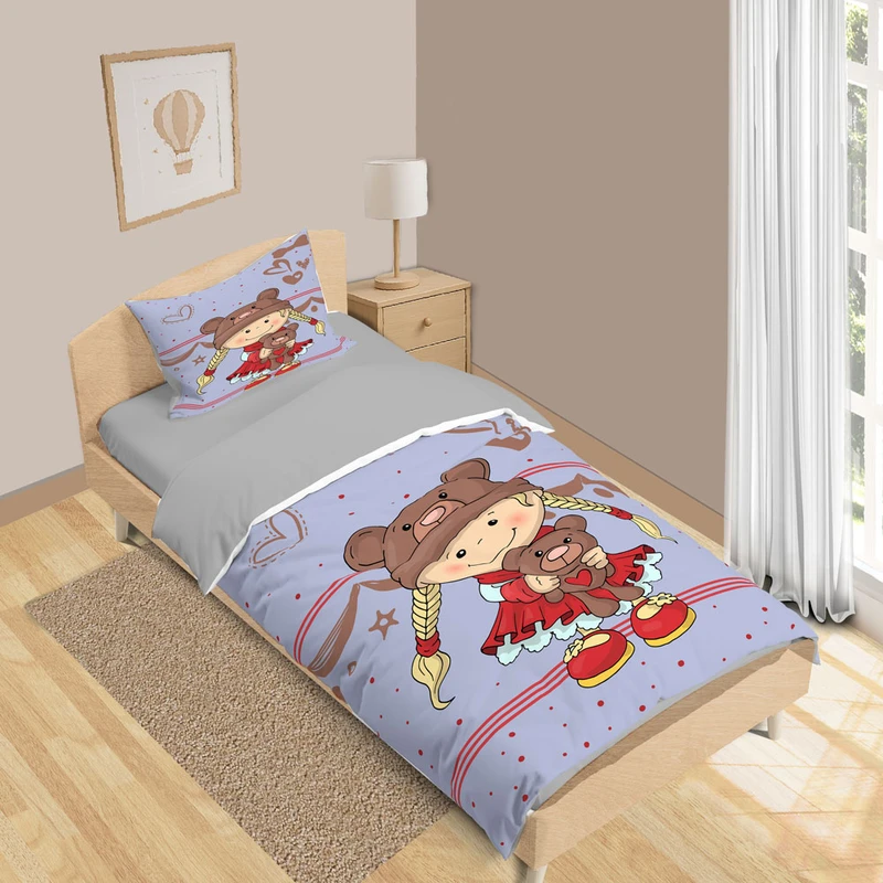 سرویس روتختی 1 نفر 5 تکه نوپه هوم مدل کارتونی T6360