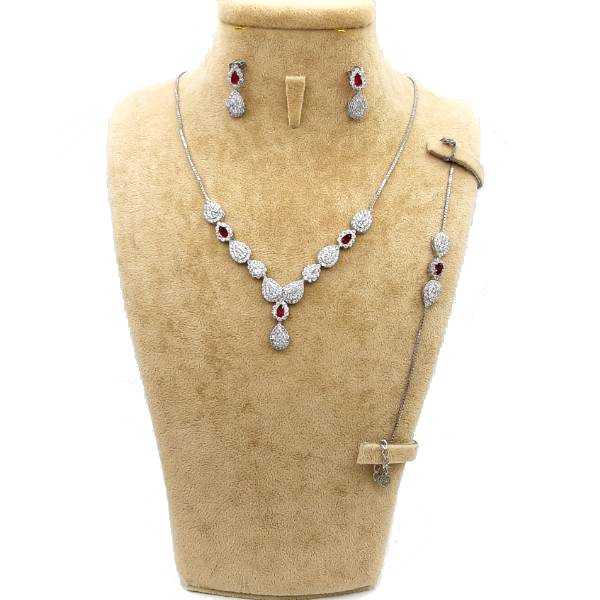 نیم ست نقره زنانه مدل SAJ700