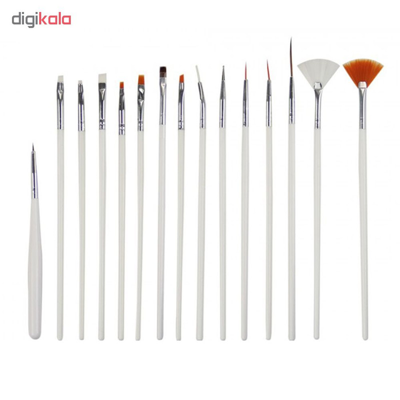 قلم موی طراحی ناخن مدل 702D بسته 15 عددی