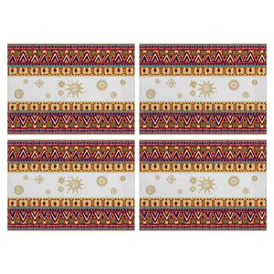 زیربشقابی طرح خورشید  کد idm11 بسته 4 عددی
