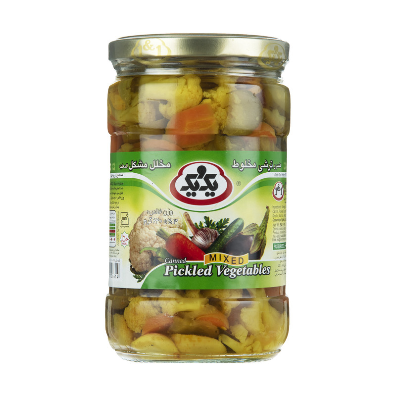 کنسرو ترشی مخلوط یک و یک وزن 640 گرم