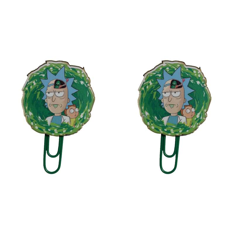 گیره کاغذ طرح ریکی و مورتی بسته 2 عددی