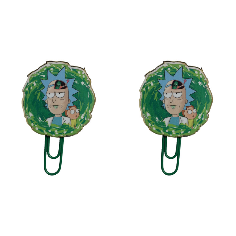 گیره کاغذ طرح ریکی و مورتی بسته 2 عددی