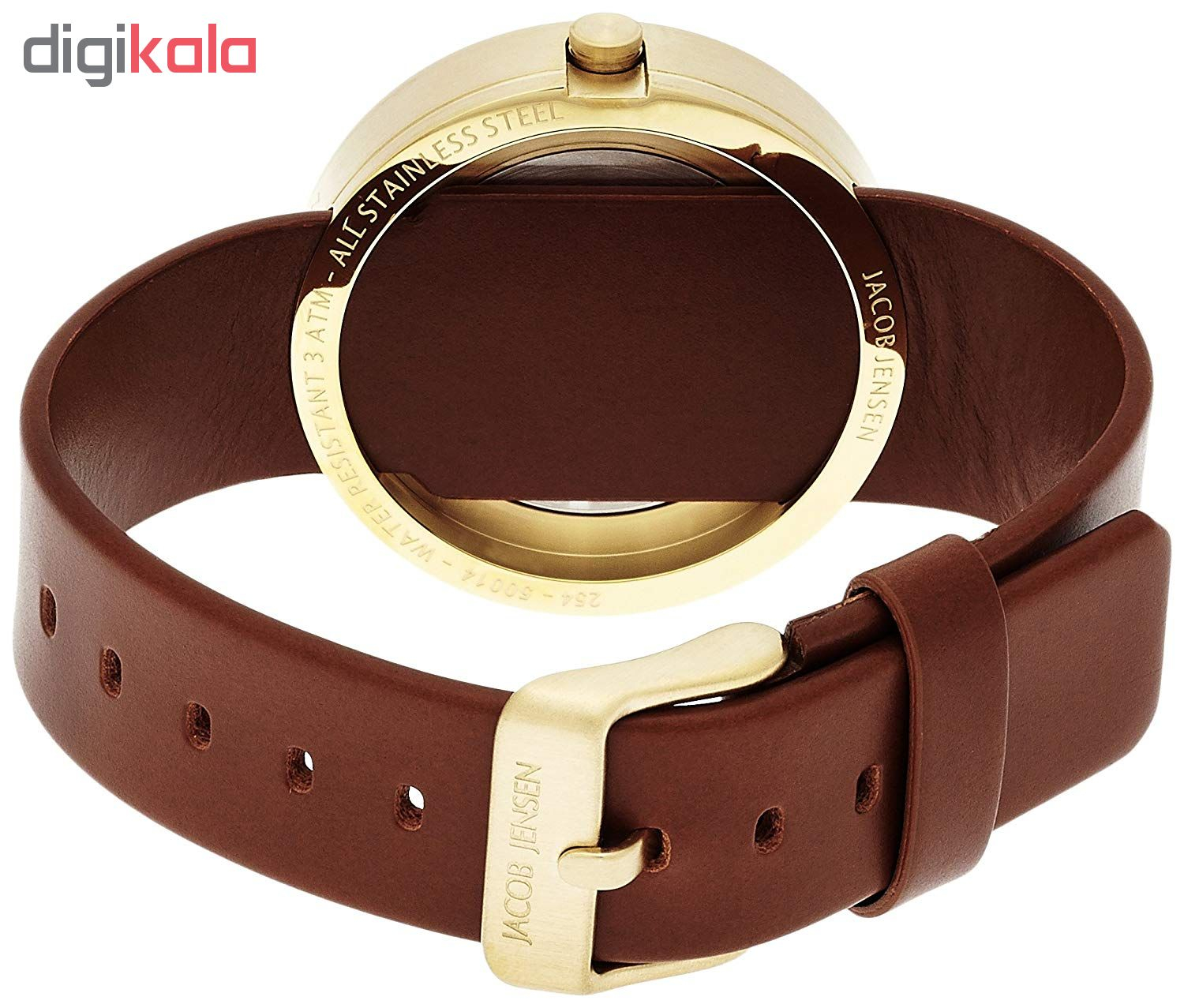ساعت مچی عقربه ای جیکوب جنسن مدل Curve 254