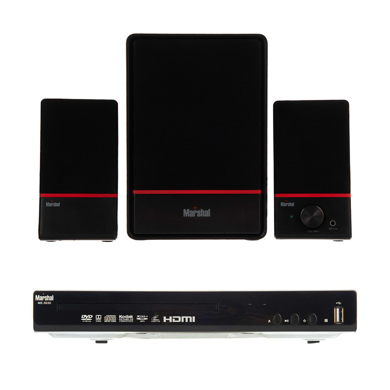 پخش کننده دی وی دی مارشال مدل ME-5030 به همراه اسپیکر مارشال مدل ME-6053