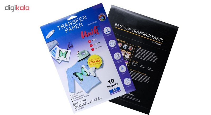 کاغذ سابلیمیشن یونیک کد 7260 سایز A4 بسته 10 عددی 3
