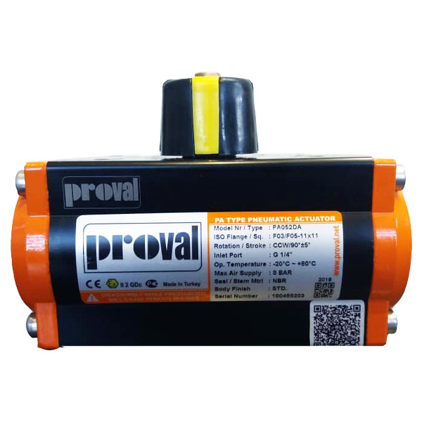 عملگر پنوماتیک پروال مدل 52DA عملگر پنوماتیک پروال مدل 52DA