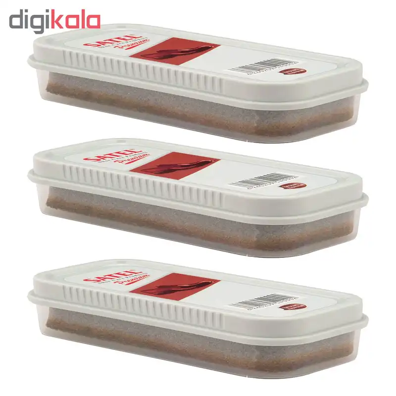 واکس کفش ساتل کد 12 بسته 3 عددی