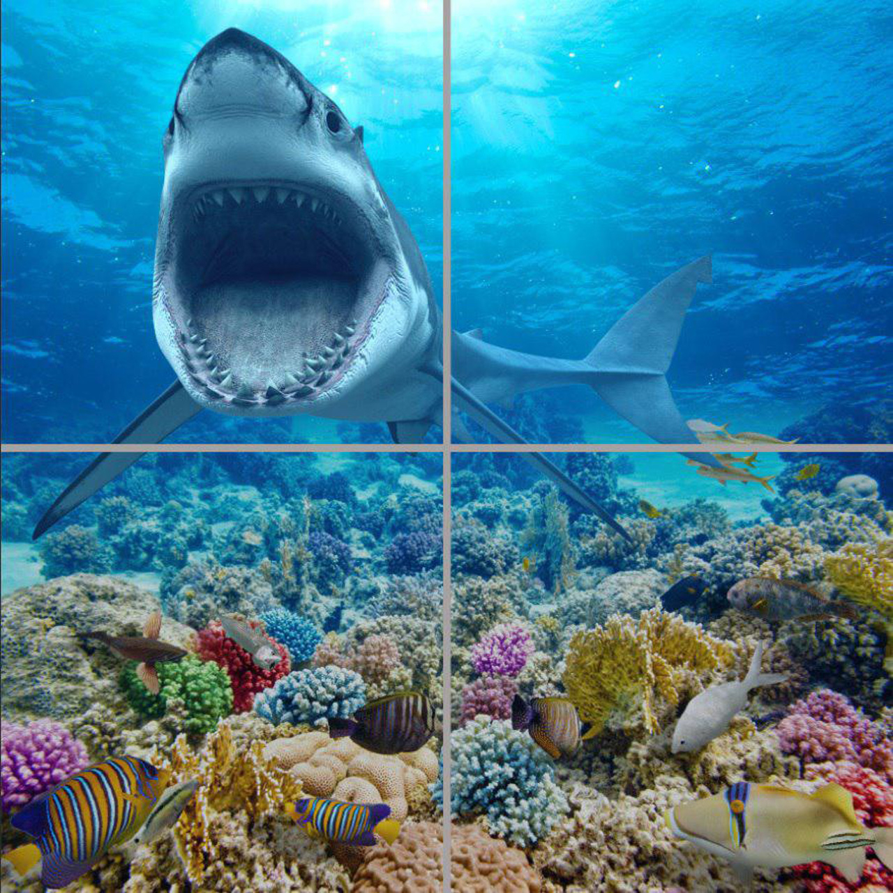 تایل سقفی آسمان مجازی مدل AZ22009 سایز 60*60 سانتی متر بسته 4 عددی