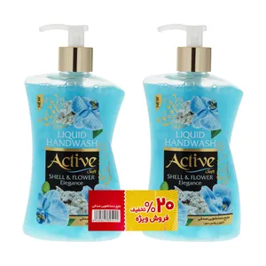 مایع دستشویی اکتیو مدل Shell & Flower مقدار 450 گرم بسته دو عددی