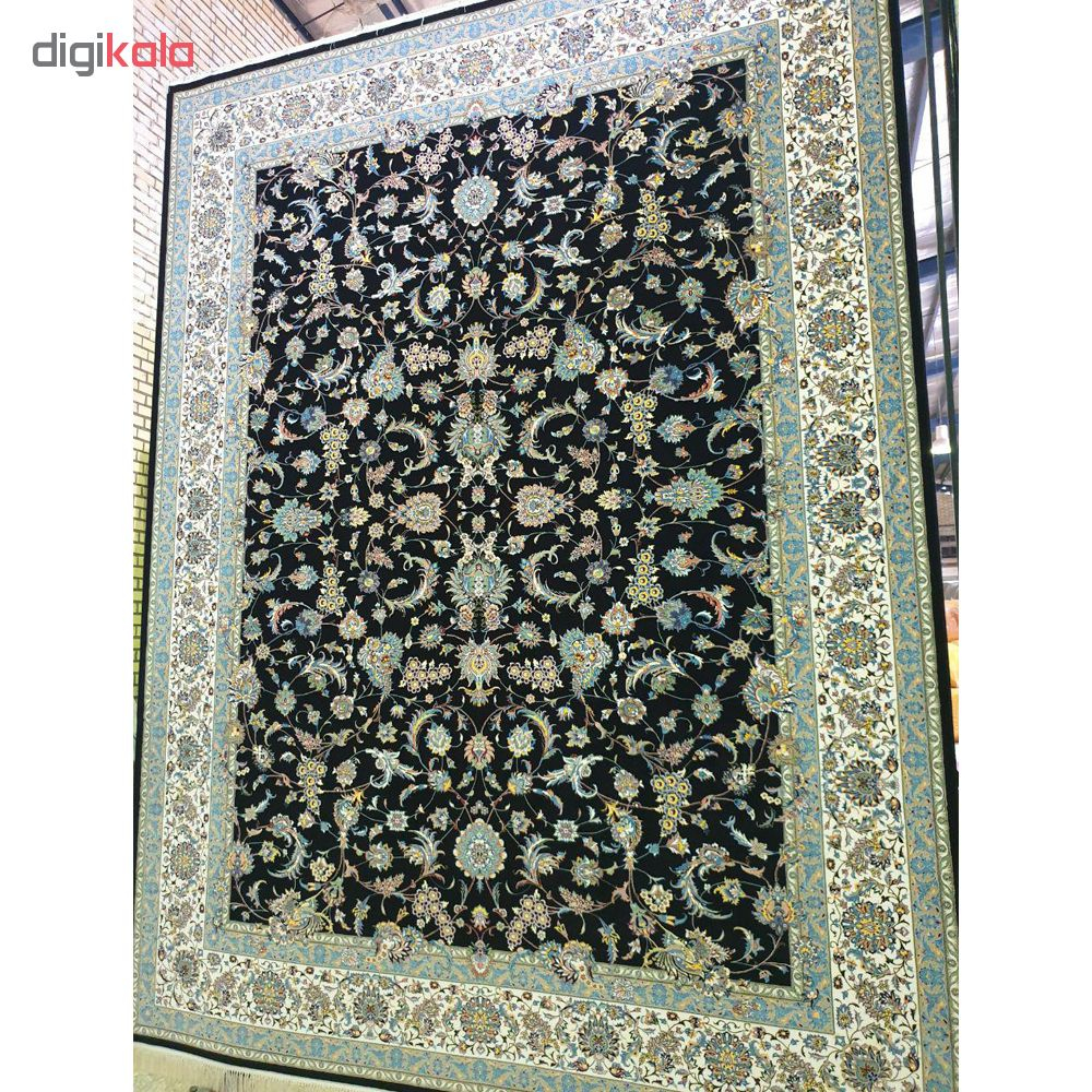 فرش ماشینی طرح افشان زمینه مشکی