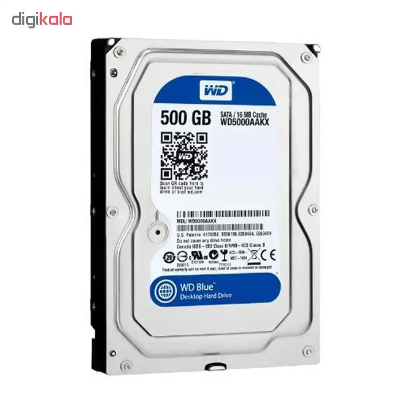 هارد دیسک اینترنال وسترن دیجیتال مدل WD BLUE WD5000AAKX ظرفیت 500 گیگابایت