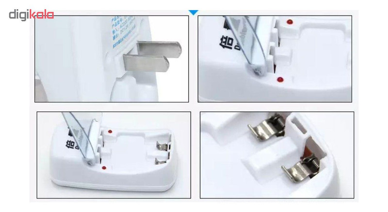شارژر باتری دابل پاو مدل DP-B01 به همراه دو باتری نیم قلمی
