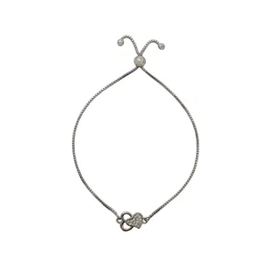 دستبند نقره زنانه طرح قلب کد N87235