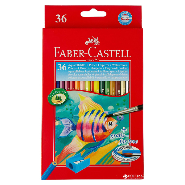 مداد رنگی 36 رنگ فابر کاستل مدل ماهی 