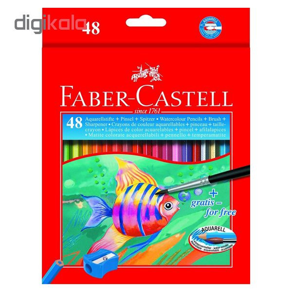 مداد رنگی 48 رنگ فابر کاستل مدل ماهی