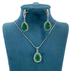 نیم ست نقره زنانه طرح اشک کد AS-4