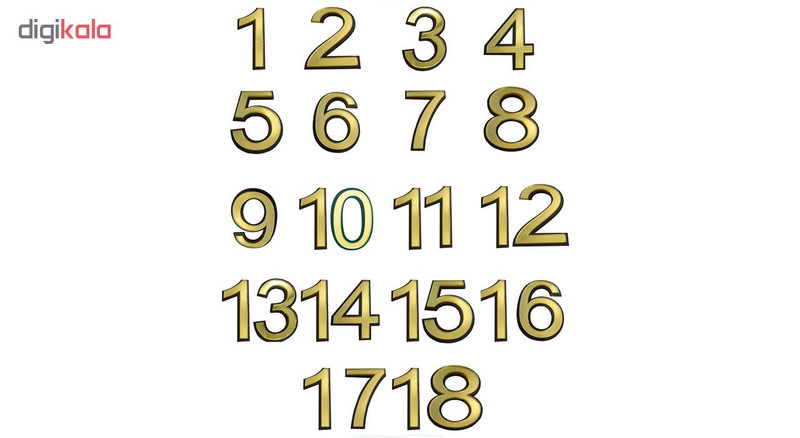 تابلو نشانگر طرح شماره واحد مدل snumb18 مجموعه 18 عددی