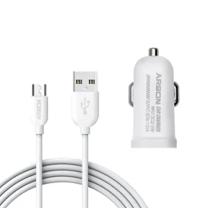 شارژر فندکی آرسون مدل AN-11 به همراه کابل تبدیل microUSB 