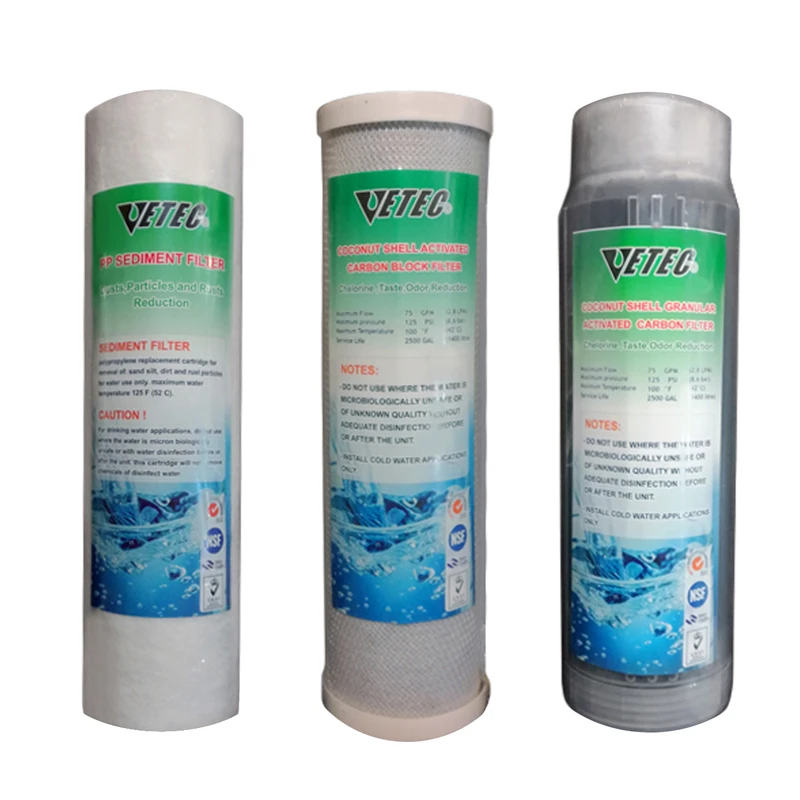 فیلتر دستگاه تصفیه کننده آب خانگی وتک مدل V3 بسته 3 عددی