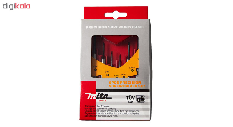 مجموعه 6 عددی پیچ گوشتی ساعتی میتا مدل CRVMO مجموعه 6 عددی پیچ گوشتی ساعتی میتا مدل CRVMO