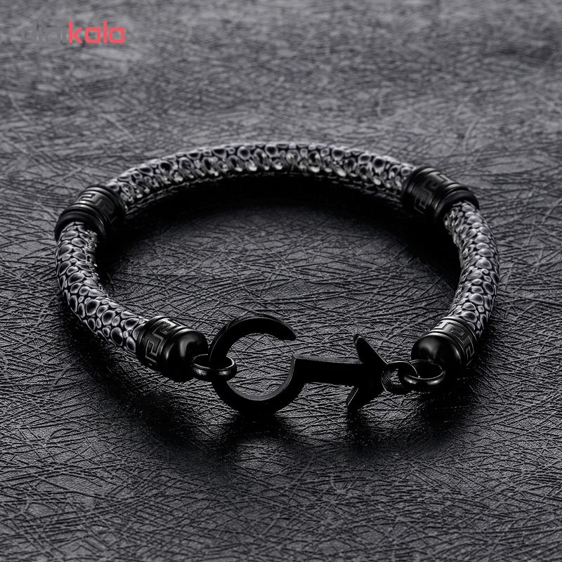  دستبند مردانه طرح پوست ماری کد BNG397B0 