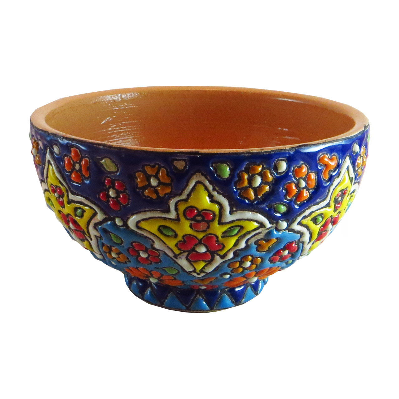 کاسه میناکاری سفالی  مدل گلستان