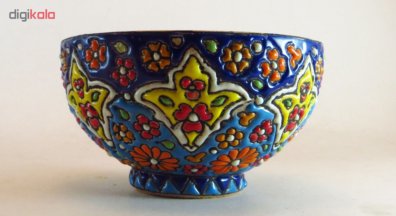 کاسه میناکاری سفالی  مدل گلستان