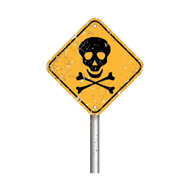 استیکر لپ تاپ طرح Hazard کد STL833