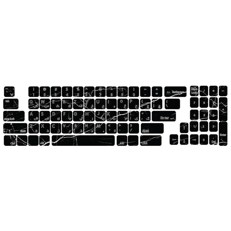 برچسب حروف فارسی کیبورد طرح ترک کد 110