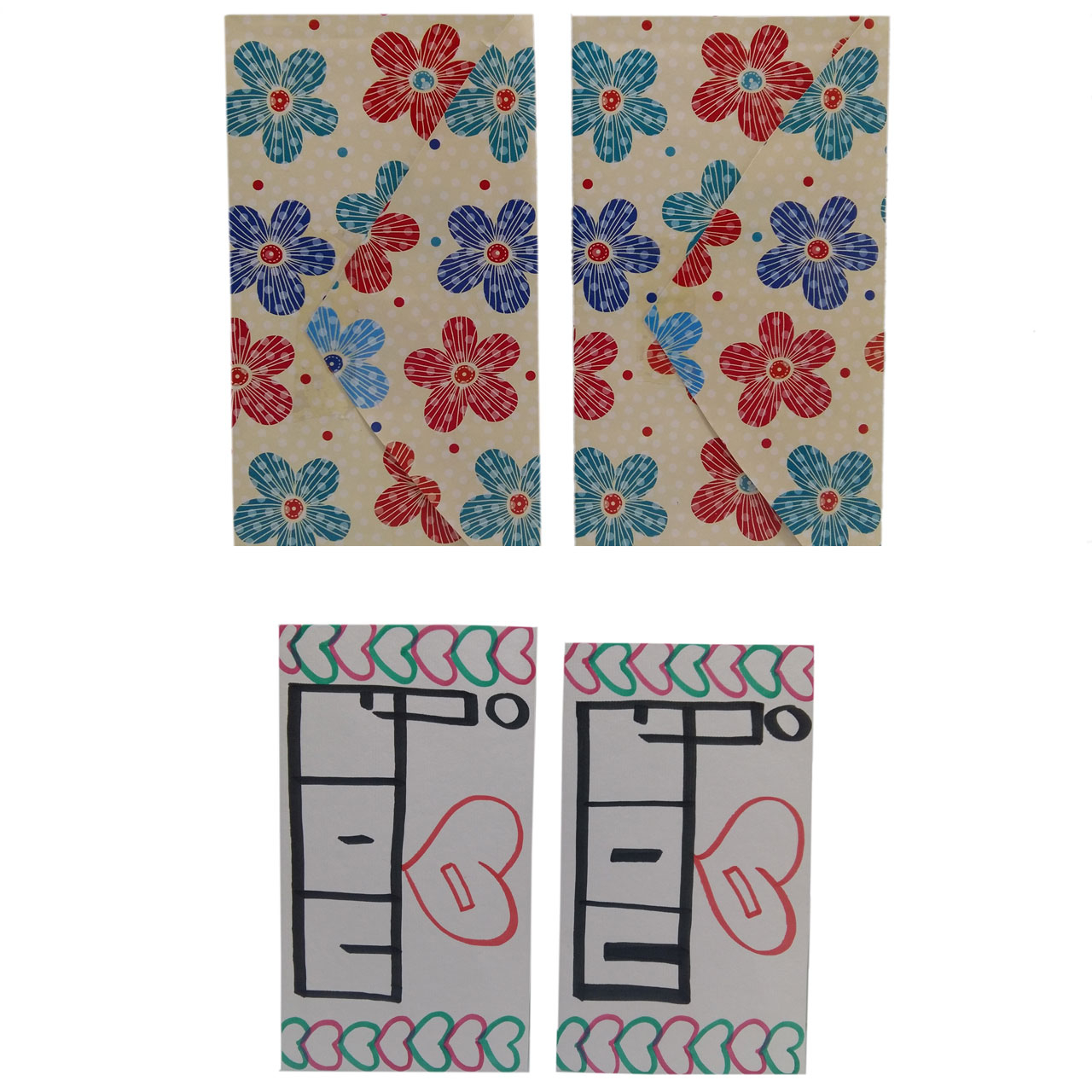 کارت پستال مدل flower بسته 2 عددی