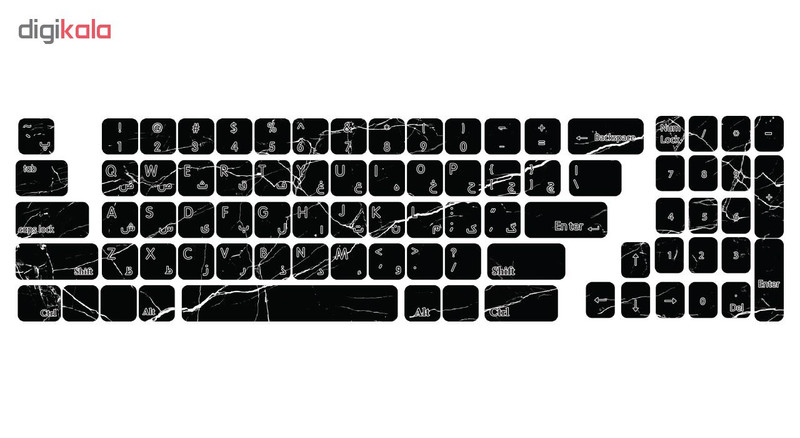 برچسب حروف فارسی کیبورد طرح ترک کد 110