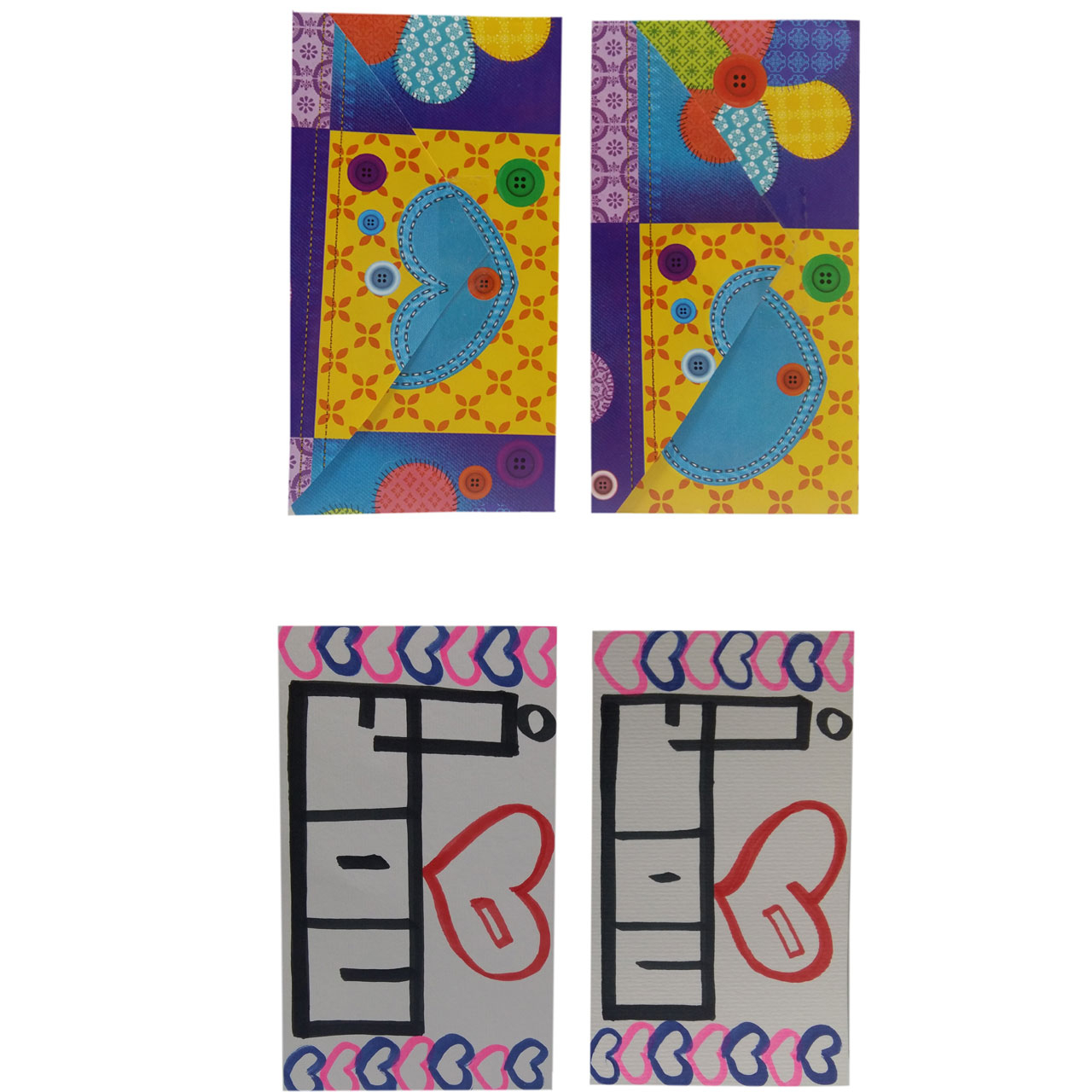 کارت پستال مدل Heart بسته 2 عددی