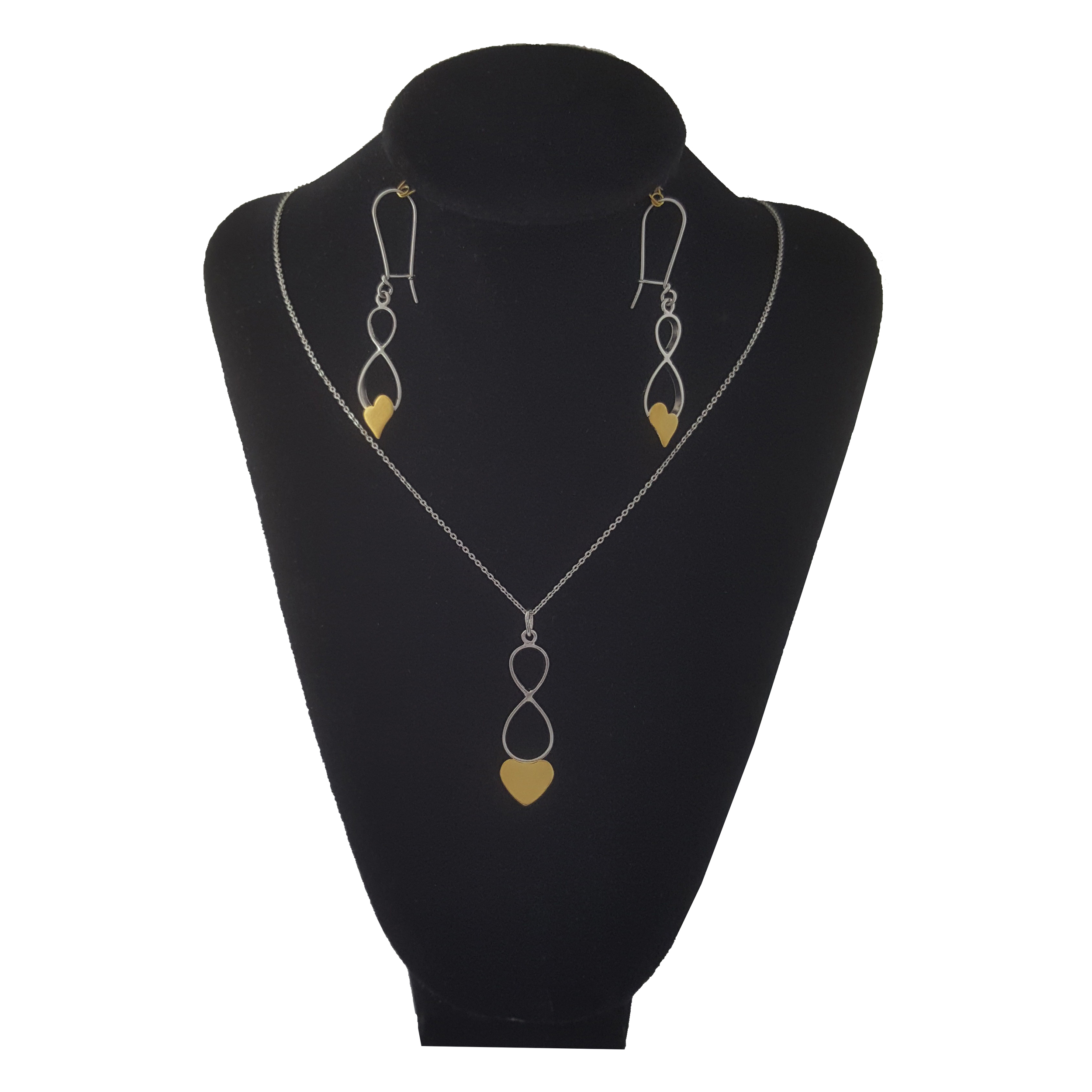 نیم ست نقره زنانه بلو استون کد 3981027