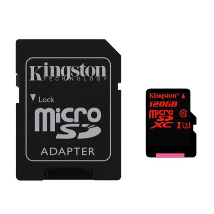 کارت حافظه microSDXC کلاس 10 استاندارد UHS-I U3 سرعت 90MBps ظرفیت 128 گیگابایت به همراه آداپتور SD