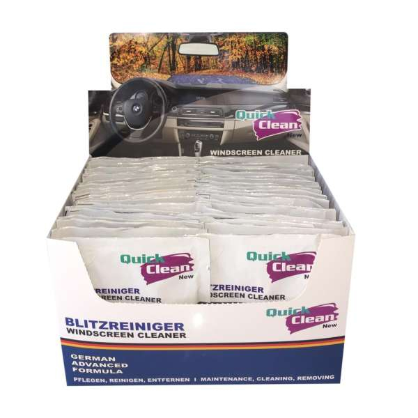 مایع تمیز کننده شیشه خودرو کوئیک کلین مدل QC2203 حجم 30 میلی لیتر بسته 40 عددی