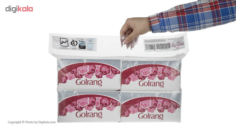 دستمال کاغذی 250 برگ گلرنگ مدل Flower بسته 4 عددی