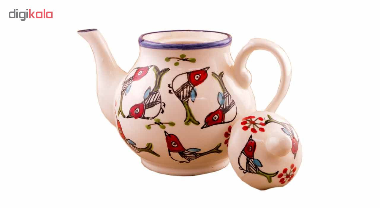 ست قوری و پایه سفالی کد 680