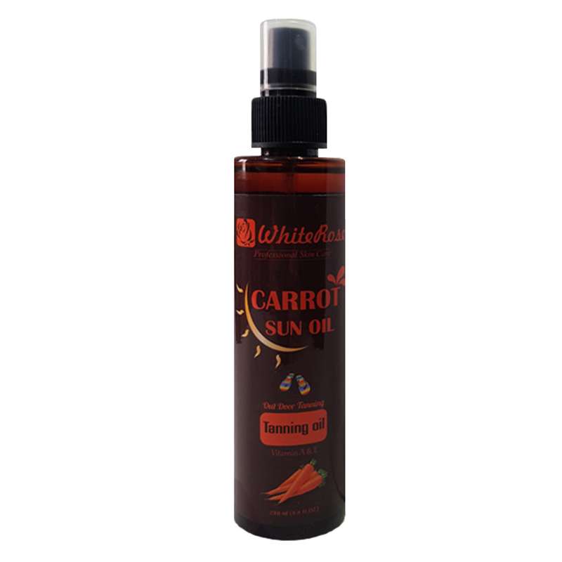 روغن برنزه کننده وایت رز مدل CARROT حجم 200 میلی لیتر