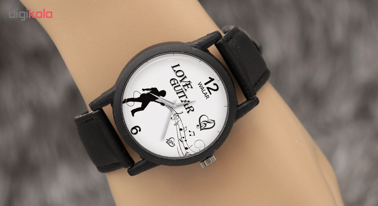 ساعت مچی عقربه ای والار طرح Love Guitar مدل LF1326