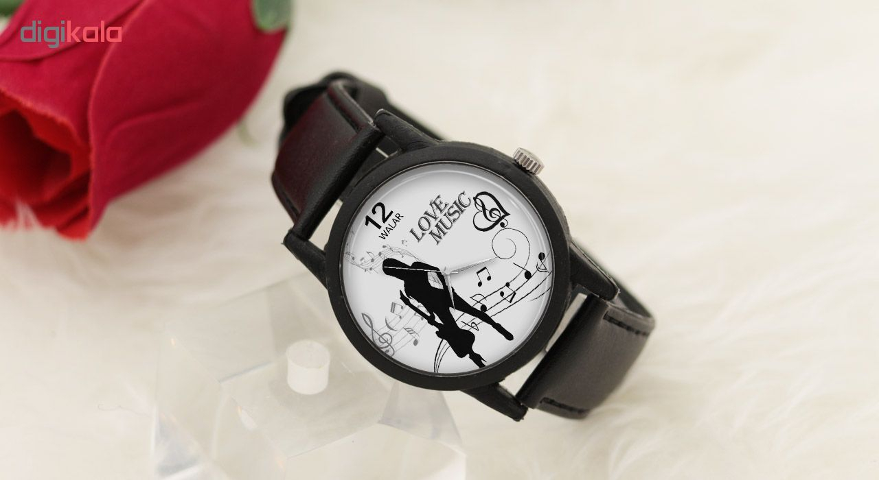 ساعت مچی عقربه ای زنانه والار طرح موسیقی مدل LF1329